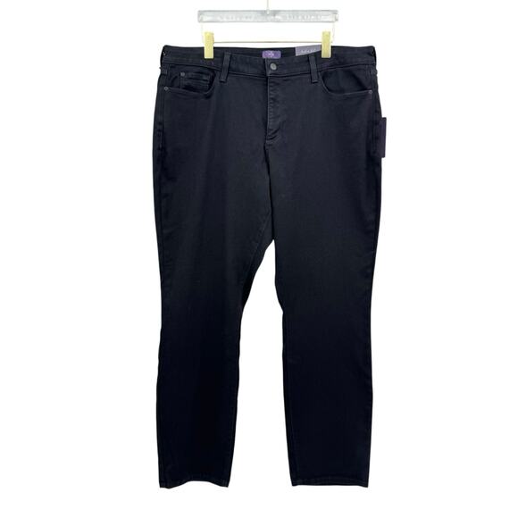 NYDJ Plus NWT Black Denim Legging Lift Tuck Technology High Rise Skinny Jeans - Picture 1 of 13